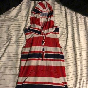 White red and blue dress